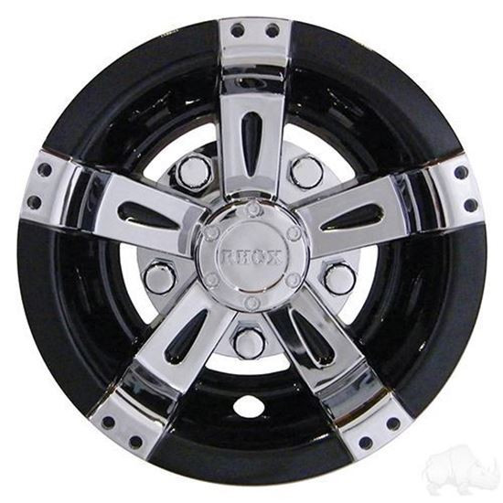 Set of 4 8 Daytona Chrome with Black RHOX Wheel Cover 