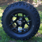 RALLY 12" Golf Cart Wheels and Low Profile Golf Cart Tires