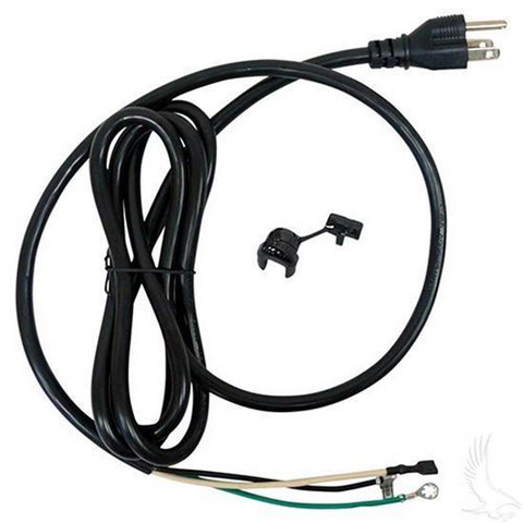 Club Car 3 prong plug AC Cord - PowerDrive Chargers (Fits 48V Electric 1995+)