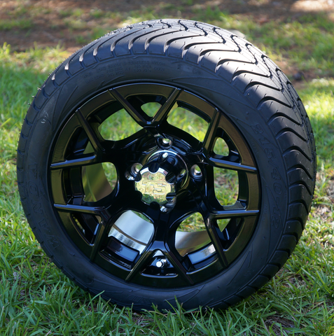 12" RALLY Golf Cart Wheel and Low Profile Tire