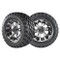 12" OMEGA Machined Aluminum Wheels and 22x10-12 All Terrain Tires Combo - TIMBERWOLF