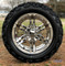12" TERMINATOR Chrome Wheels and 20x10-12 DOT All Terrain Tires Combo - Set of 4