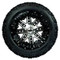 14" MEGASTAR Machined/ Black Wheels and 23x10-14" DOT All Terrain Tires Combo - Set of 4