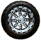 14" MEGASTAR Machined Wheels and 23x10-14" DOT All Terrain Tires Combo - Set of 4