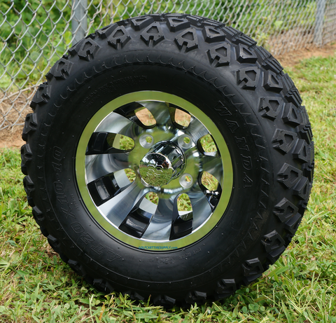 10" REVOLVER Machined Wheels and 20x10-10" All Terrain Tires Combo