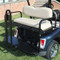 Rhino 700 Series SS EZGO RXV Golf Cart Rear Flip Seat Kit - Oyster