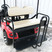 Rhino 700 Series SS EZGO TXT Golf Cart Rear Flip Seat Kit - Oyster (fits 1996+)