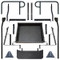 Club Car Precedent Aluminum Rear Seat / Cargo Box Combo Kit - BEIGE