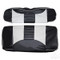 Club Car DS Seat Covers - Rally Front Seats - Black/White (Fits 2000+)