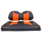 Club Car Precedent Seat Covers - Rally Front Seats - Black/Orange