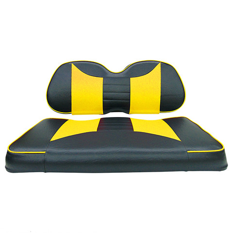 Club Car Precedent Seat Covers - Rally Front Seats - Black/Yellow
