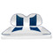 Club Car Precedent Seat Covers - Rally Front Seats - White/Blue