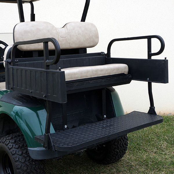 EZGO RXV Aluminum Rear Seat / Cargo Box Combo Kit Stone Beige GCTS