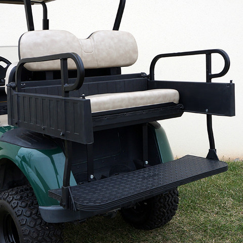 EZGO RXV Aluminum Rear Seat / Cargo Box Combo Kit - Stone Beige