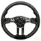 Club Car Precedent 13" Aviator-5 Black Grip Golf Cart Steering Wheel w/ Black Aluminum Spokes (Fits all Years)