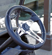 Club Car Precedent 13" CHALLENGER Brushed Aluminum Golf Cart Steering Wheel (Fits all Years)