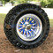 10" PHOENIX BLUE/ Machined Wheels and 20x10-10 DOT All Terrain Tires Combo - Set of 4