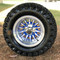 10" PHOENIX BLUE/ Machined Wheels and 20x10-10 DOT All Terrain Tires Combo - Set of 4