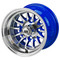 10" PHOENIX BLUE/ Machined Wheels and 205/50-10 Low Profile DOT Tires Combo - Set of 4