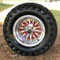 10" PHOENIX RED/ Machined Wheels and 20x10-10 DOT All Terrain Tires Combo - Set of 4