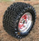10" PHOENIX RED/ Machined Wheels and 20x10-10 DOT All Terrain Tires Combo - Set of 4