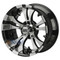 12" VAMPIRE Machined Aluminum Wheels and 22x9.5-12" ELITE Street DOT Tires Combo