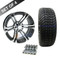 15" TERMINATOR Machined/ BLACK Wheels and Innova Driver 205/35R-15" Low Profile DOT Tires Combo - Set of 4