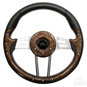 13" Aviator 4 Steering Wheel - Woodgrain