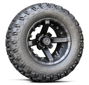 12" BATTLE Matte Black Wheel and 23" EFX Hammer All Terrain Tires