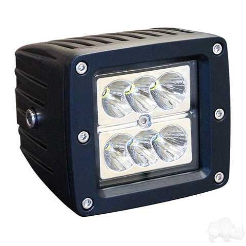 RHOX 3.25" Golf Cart LED Utility Spotlight - 12-24V (24 Watt / 1,500 Lumens, Fits All Carts)