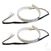 (2) Flexible LED Light Strips, 12" with Wire Leads, 12 VDC, White