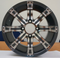 12" TEMPEST Gunmetal Wheels and Low Profile Tires Combo