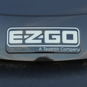 EZGO RXV Front Emblem / Name Plate - Black & Silver (Fits 2008+)