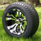 12" VAMPIRE Black/ Machined Wheels and StreetRide 215/50-12 Tires
