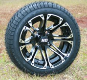 12" HD3 Machined Wheels and 215/40-12 DOT Tires