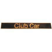 Club Car DS Name Plate / Front Emblem - Black & Gold (Fits 1982+)