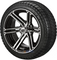 14" TERMINATOR Aluminum Wheels and 205/30-14 DOT Low Profile Tires Combo - Set of 4
