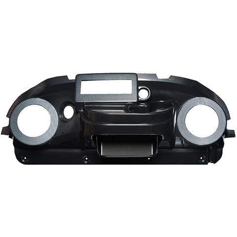 Club Car Precedent Dash in Carbon Fiber with Sound System Cutouts (Fits 2004+)