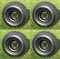 RHOX 8" Black Steel Golf Cart Wheels and 18x8-8 All Terrain Golf Cart Tires Combo - Set of 4