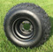 RHOX 8" Black Steel Golf Cart Wheels and 18x8-8 All Terrain Golf Cart Tires Combo - Set of 4