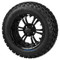 14" VAMPIRE Matte Black Aluminum Wheels and 23" DOT All Terrain Tires Combo