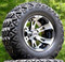 12" RUCKUS Machined/ Black Wheels and 23x10-12" DOT All Terrain Tires Combo