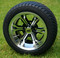12" TRANSFORMER Machined Wheels and 215/40-12 DOT Golf Cart Tires Combo