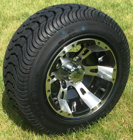 10" RUCKUS Machined Wheels and 205/50-10 Low Profile DOT Tires Combo