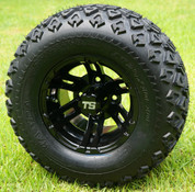 10" BULLDOG Black Wheels and 20x10-10 DOT All Terrain Tires