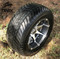 12" BANSHEE Gunmetal Aluminum Golf Cart Wheels and 215/50-12" DOT ComfortRide Golf Cart Tires - Set of 4