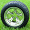 12" GODFATHER II Polished Wheels and 215/40-12 DOT Golf Cart Tires
