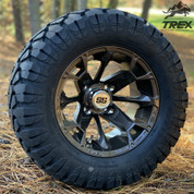 12" BLACKJACK Metallic Bronze Aluminum wheels and 22" STINGER All terrain tires combo