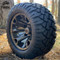 12" BLACKJACK Metallic Bronze Aluminum Wheels and 20x10-12" STINGER All Terrain Tires - Set of 4