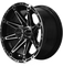 12" MJFX ELEMENT Black/Machined Aluminum Golf Cart Wheels - Set of 4